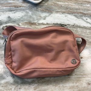 Pale pink Lulu lemon belt bag